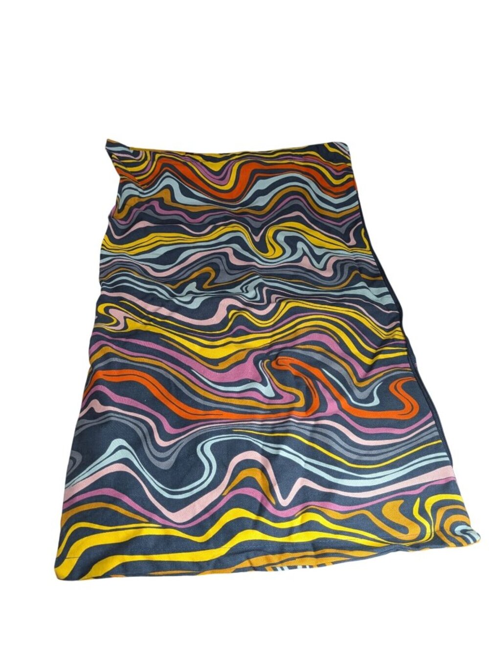 IKEA Klippnejlika Cushion Cover 16"x23" Colorful Wavy Pattern 100% Cotton